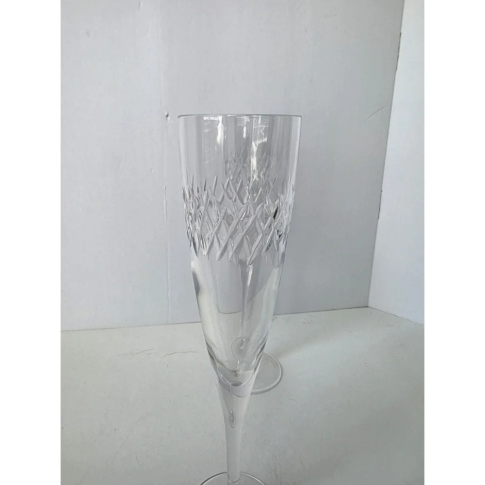 Marquis Waterford Calla Champagne Flute Crystal pair